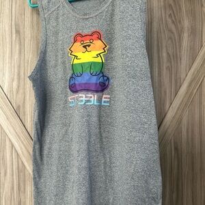 Gay Pride tank top/Steel
